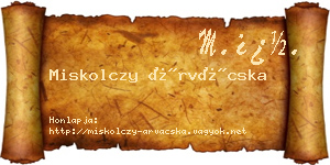 Miskolczy Árvácska névjegykártya